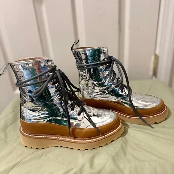 NEW ULLA JOHNSON etna boot in platinum - Picture 7 of 12